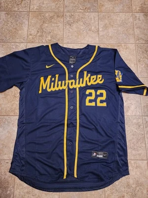 Camiseta deportiva para hombre XL Christian Yelich Milwaukee Brewers COSIDA 🔥 NUEVA CON ETIQUETAS  Foto 1 de 4