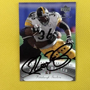 Tarjeta coleccionable firmada por Jerome Bettis Steelers Upper Deck autografiada certificado de autenticidad holograma - Imagen 1 de 5