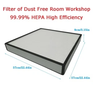 1pc Filter of Dust Free Room Workshop 99.99% HEPA High Efficiency 22.44x22.44in - Picture 1 of 15