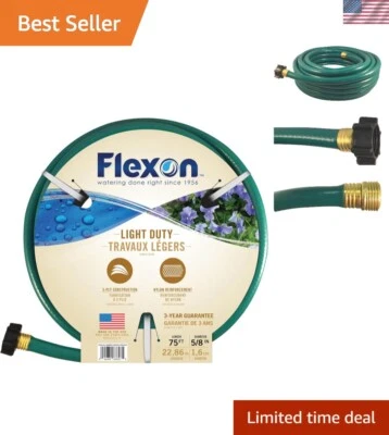 Lightweight 3-Ply Garden Hose - 75 Feet with Easy Connection for Everyday Use - Image 1 of 4