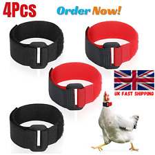 PROUSKY 4 Pieces Rooster Collar, No Crow Adjustable Chicken Collar Anti Hook for