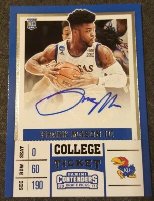 FRANK MASON 2017 PANINI CONTENDERS DRAFT PICKS RC ROOKIE AUTOGRAPH*NRMT*KINGS* - Image 1 of 2