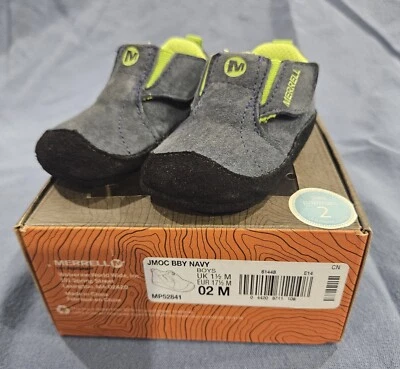 Zapatos Merrell Infantil Bebé Niño Talla 2 Azul Marino Niños Selva Sin usar, en caja, sin cordones Foto 1 de 4