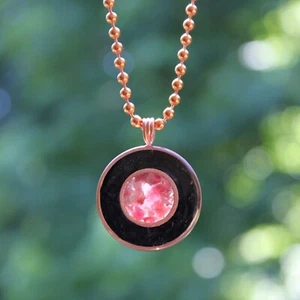 Exclusivo Colgante Halo Rosa Cobre | Joyería Artesanal Hecha a Mano | Sanación Energética - Imagen 1 de 2