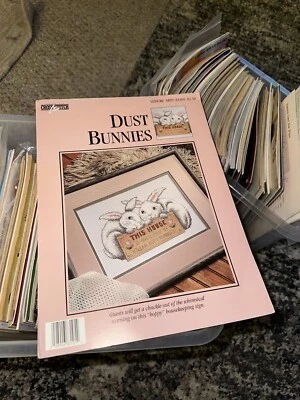Dust Bunnies ~ Counted Cross Stitch Pattern Leaflet ~ Leisure Arts Lites #83105 - Image 1 of 2