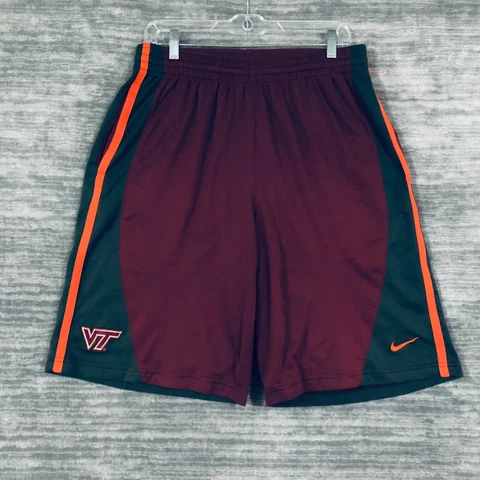 Nike Virginia Tech Hokies Shorts Men's Medium M Maroon Athletic Basketball Cover