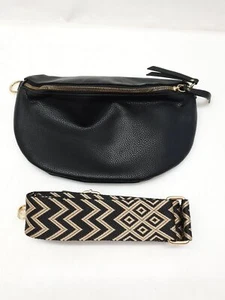 Vezluax 30 x 20 cm borsa a tracolla donna marsupio donna grande pelle vegan - Foto 1 di 6