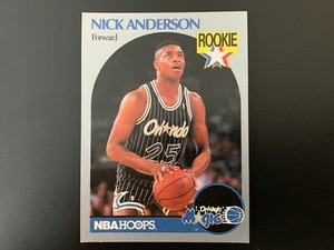 1990 NBA Hoops Orlando Magic Nick Anderson #214 Rookie Basketball Card