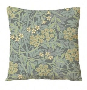 William Morris Inspired Green Leaf Print CUSHION COVER 45 x45 Decor - Picture 1 of 2