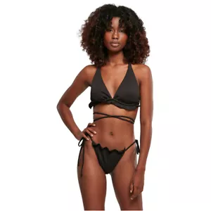 Urban Classics Ladies Rib Babylock Triangle Bikini Swimwear Swimwear Pool Beach - Picture 1 of 16