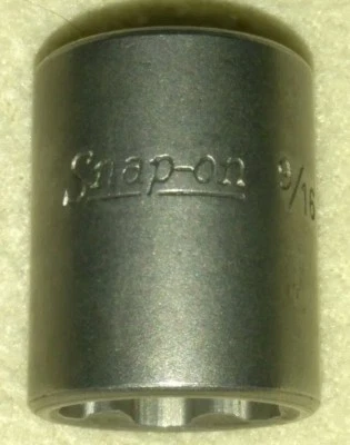 Snap-On Tools 9/16" SAE 3/8" Drive 6 POINT Surface Drive Socket DF18 USA - Image 1 of 3