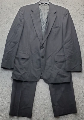 Town Craft 2 Piece Suit Men Multi Striped Custom Fit Single Breasted Notch Lapel - Image 1 of 4