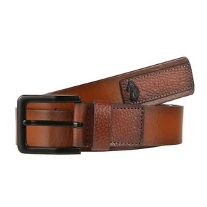 Luke | Rutland M521229 Leather Crest Tab Logo Metal Buckle Belt - Picture 1 of 5