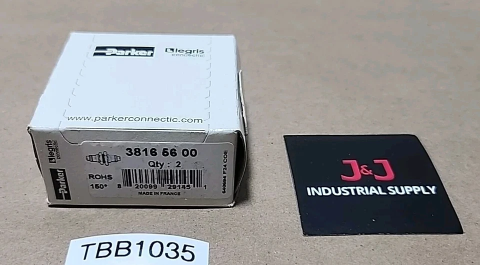 *FACTORY SEALED* [2/BOX] Parker Legris 3816 56 00 SS Push-In 1/4" + Warranty! - Image 1 of 4
