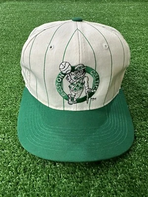 Vtg Boston Celtics Thin Pinstripe Starter SnapBack Embroidered Hat - Image 1 of 4