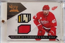 2010-11 Henrik Zetterberg GU Stick/Jersey /100 Card Red Wings Luxury Suite #24