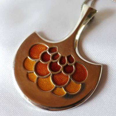 Rar David Andersen Emaille Anhänger 925 Silber emailliert / CU 208(19) - Bild 1 von 4