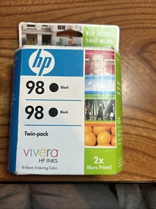 HP C9514FN Genuine Ink Cartridges HP 98 Twin-Pack Black in Box 2009 Exp. - Picture 1 of 2