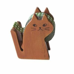 Brown Color Cute Kitty Cat Shape Scotch Tape Dispenser Stand S-4045