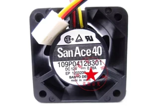 1PC Sanyo 109P0412B301 4028 4CM 12V 0.28A 3-wire high air volume cooling fan - Picture 1 of 4