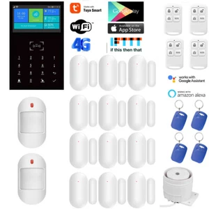 F31 Tuya APP WiFi+US/EU 4G Wireless Kits Home Security Alarm System+Alexa+Google - Picture 1 of 21