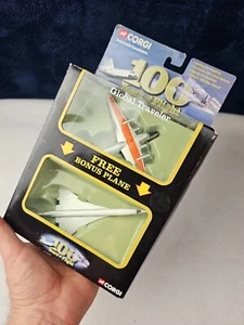 CORGI SHOWCASE COLLECTION 100 YEARS OF FLIGHT-GLOBAL TRAVELER-2 DIE CAST PLANE - Picture 1 of 9