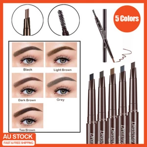 Eyebrow Pencil Waterproof Eye Brow Eyeliner Pen With Brush Makeup Cosmetic Tool - Picture 1 of 14