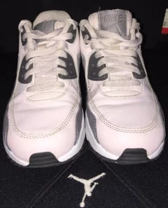 Nike Air Max 90 LTR GS Barley Rose Gunsmoke White Sz 4.5Y - Picture 1 of 12