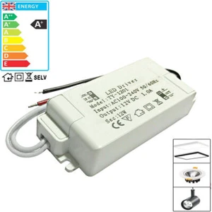 LED Driver Power Supply Transformer 240V - DC 12V 12W For LED Strips MR16 1A - Picture 1 of 4