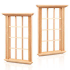 Miniatur Puppenhaus Möbel Holzfenster: 2 Stücke, 1:12 , DIY Zubehör
