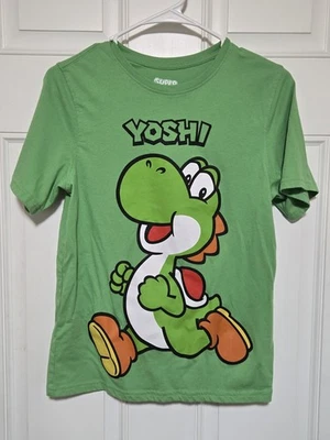 Yoshi Shirt Kids Size XL 14-16 Youth Super Mario Green - Image 1 of 3