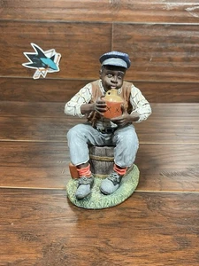 "Jug Man" Duncan Royale Early American Ebony Series #/5000 arte afroamericana - Foto 1 di 9