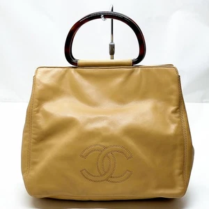 Chanel Tote Bag Beige Lamb Skin 4401387 - Imagen 1 de 21