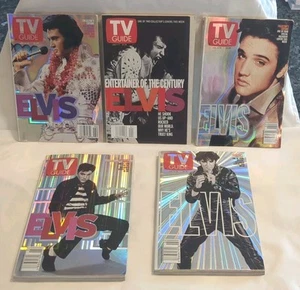 TV GUIDE Elvis Presley January 1-7, 2000, 13-19, 2001 Lot of 5 Music Memorabilia - Picture 1 of 6