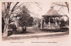 Benalla Australia Band Rotunda Botanical Gardens RPPC Photo Postcard COPY - Picture 1 of 2