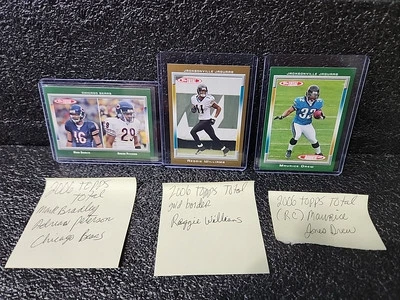 2006 TOPPS TOTAL CARD LOT OF 3, M. BRADLEY, A.  PETERSON, R. WILLIAMS, M JONES D - Image 1 of 4