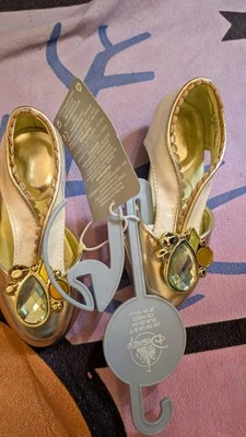 Novo com etiquetas Disney Store Tiana Sapatos Fantasia A Princesa e o Sapo tamanho 7/8 - Imagem 1 de 3