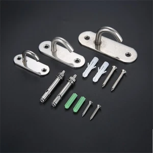 1/6pcs Ceiling Hooks Silver Stainless Steel Bathroom Kitchen Hanger Rack 3 Size - Picture 1 of 61