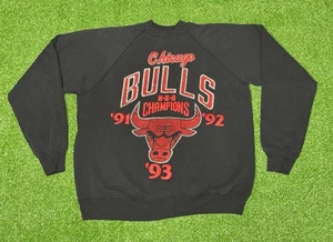 Sudadera suéter vintage de los Chicago Bulls grande campeones de la NBA 91, 92, 93 Hanes - Imagen 1 de 7