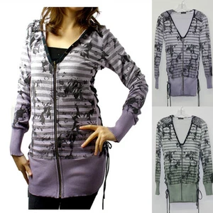 Hoodie-Jacke Baumwolle French Terry Print Dip Dye LIB1458 - Bild 1 von 24