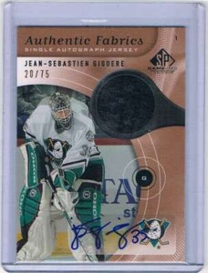 2005 SP Game Used Authentic Fabrics Autographs #AAFJG Jean-Sebastien Giguere NM-