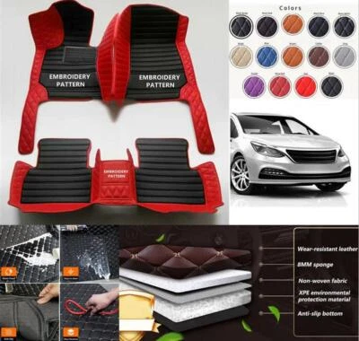 For Audi S1 S3 S4 S5 S6 S7 S8 Car Floor Mats Luxury Custom Carpets Waterproof Foto 1 de 4