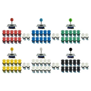 1 Spieler Arcade Control Kit 1 Ball Top Joystick 12 Tasten - alle Farben - Bild 1 von 8