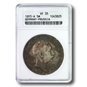 German States Prussia 5 Marks 1895A Anacs VF35 KM-523 - Picture 1 of 3