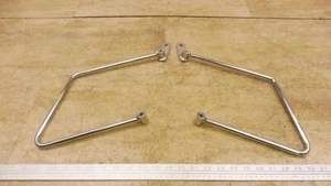1998 Kawasaki Vulcan VN1500E K348-1) left right chrome saddle bag brackets - Picture 1 of 11