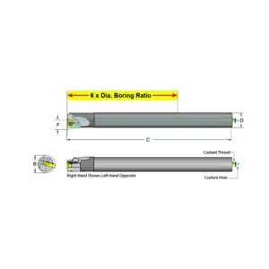 Dorian Tool E03.5H-SNR-06 Carbide Shank Indexable Threading Bar, 59919 - Picture 1 of 1