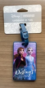 DISNEY FROZEN2 Destiny’s Calling! AMERICAN TOURISTER LUGGAGE ID TAG NWT - Picture 1 of 4