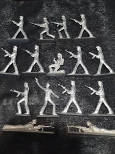 Vintage Soviet Figures Collectible  Tin Models Motros 15pcs 6cm USSR  Soldiers  - Picture 1 of 12