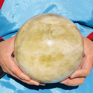 7.98LB Natural Yellow crystal ball Quartz Citrine sphere Mineral healing 2851 - Picture 1 of 19