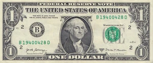 April 28th 1940 $1 One Dollar Bill Fancy Serial Number Birthday Note - Picture 1 of 1